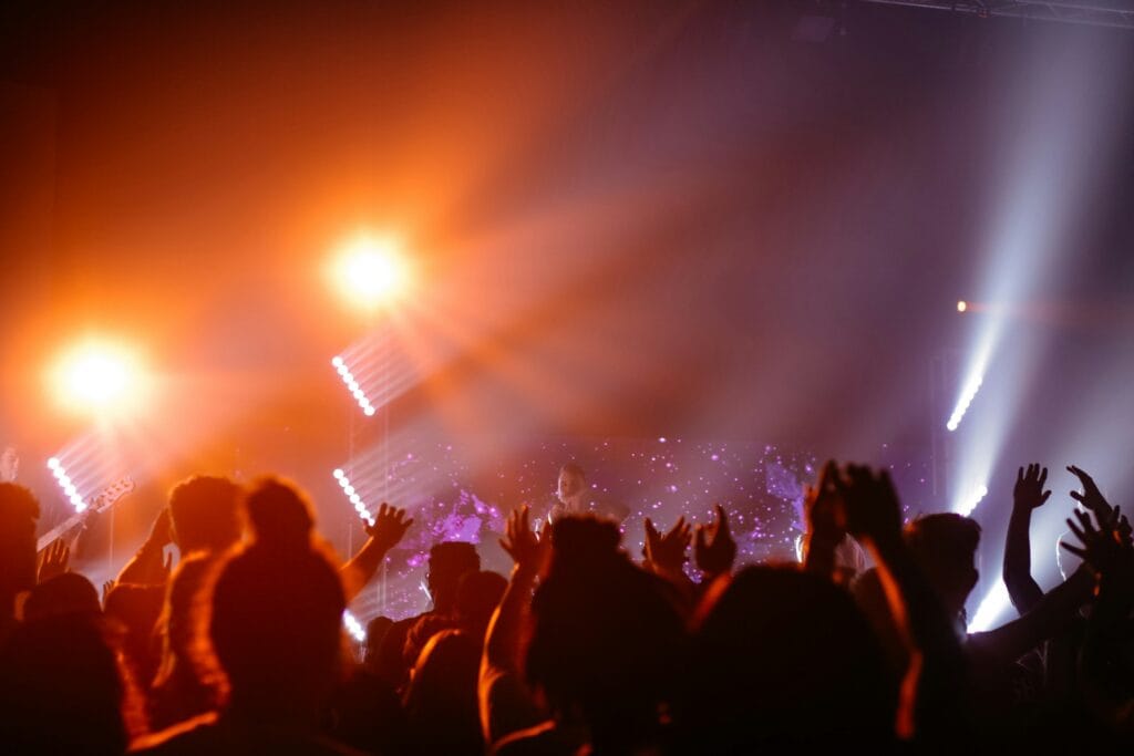 Une foule à un concert